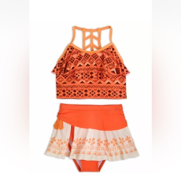 Disney’s Moana Girls Size 7/8 Tankini Swimsuit Set - Picture 4 of 8